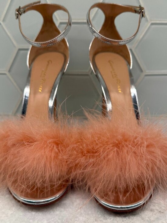 GIANVITO ROSSI Shoes - Gianvito Rossi - Marabou Metallic Feather Sandals